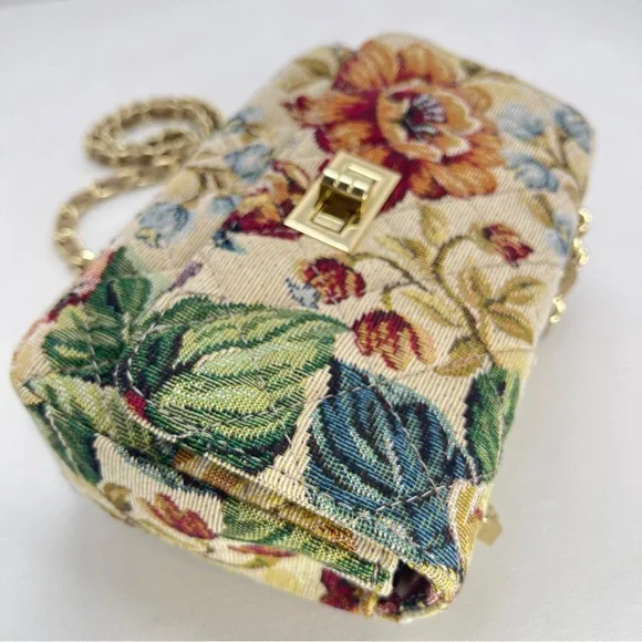 Persaman New York Tapestry Floral Shoulder Bag w/ Chain Strap - Picture 9 of 15